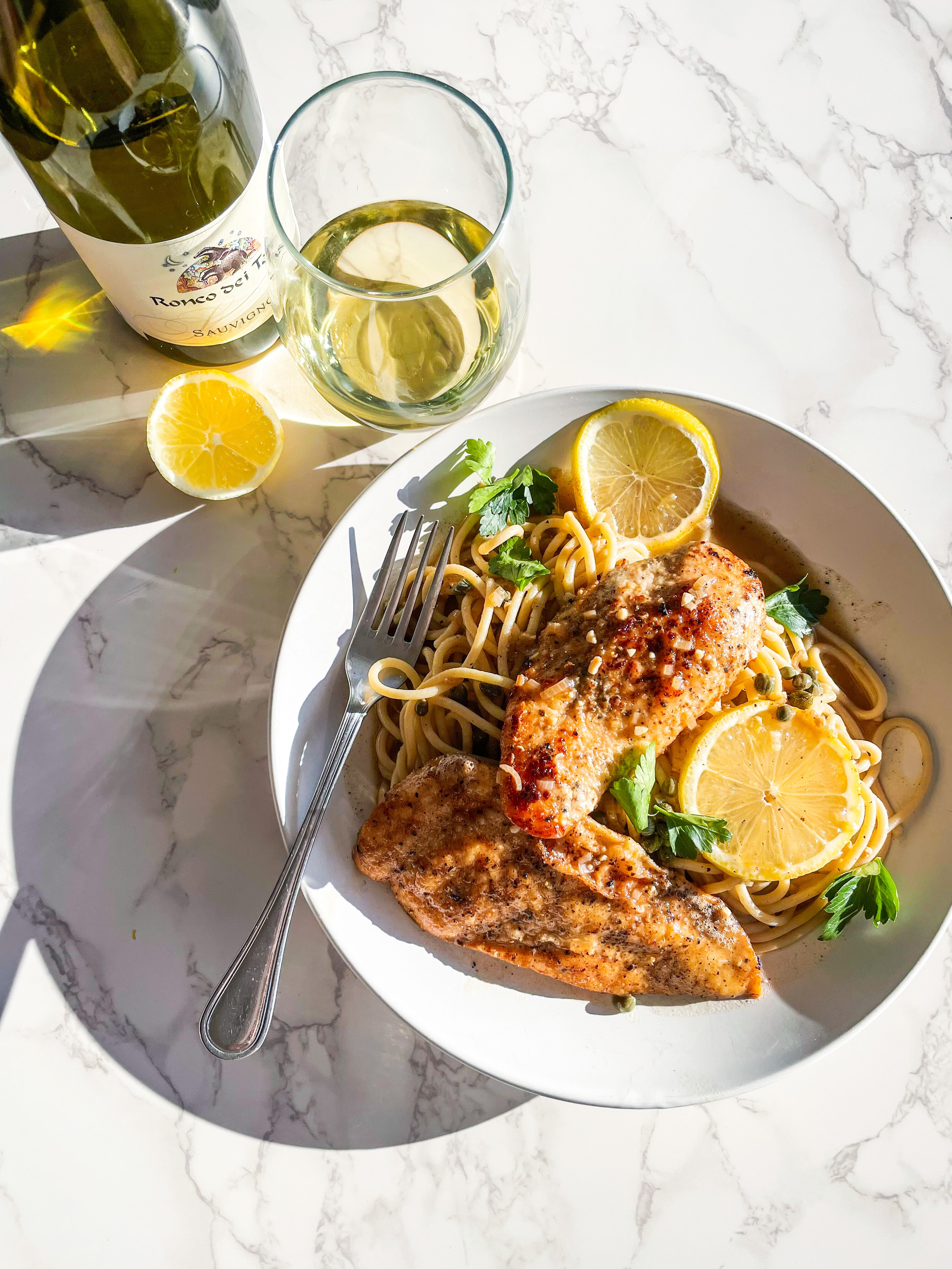 Chicken Piccata and Spaghetti &ndash; ZelliPasta