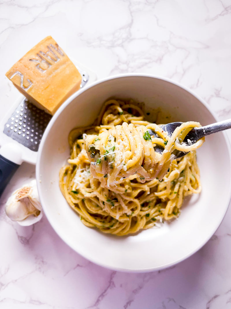 Garlic Butter Parmesan Pasta for One