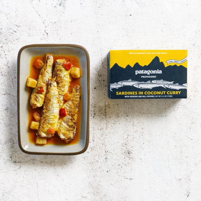 Patagonia sardines in coconut curry