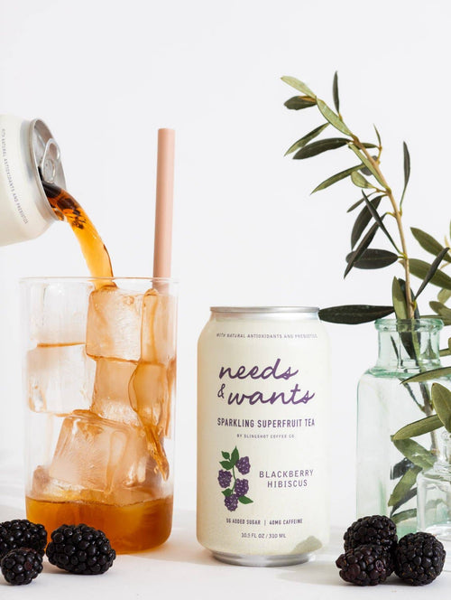 Needs & Wants Sparkling Superfruit Tea - Blackberry Hibiscus