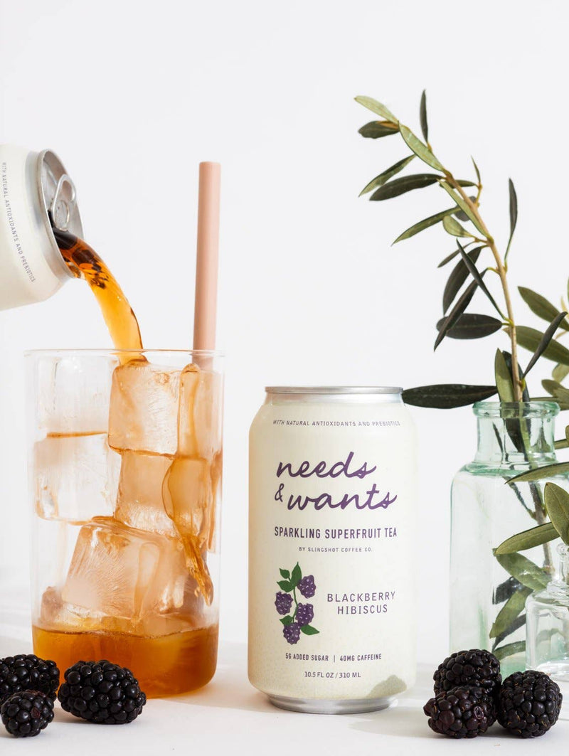 Needs & Wants Sparkling Superfruit Tea - Blackberry Hibiscus