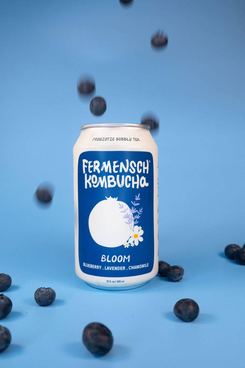 *BLOOM* Blueberry Lavender Chamomile Kombucha - 24-Can Case