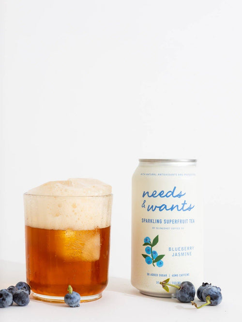 Needs & Wants Sparkling Superfruit Tea - Blueberry Jasmine