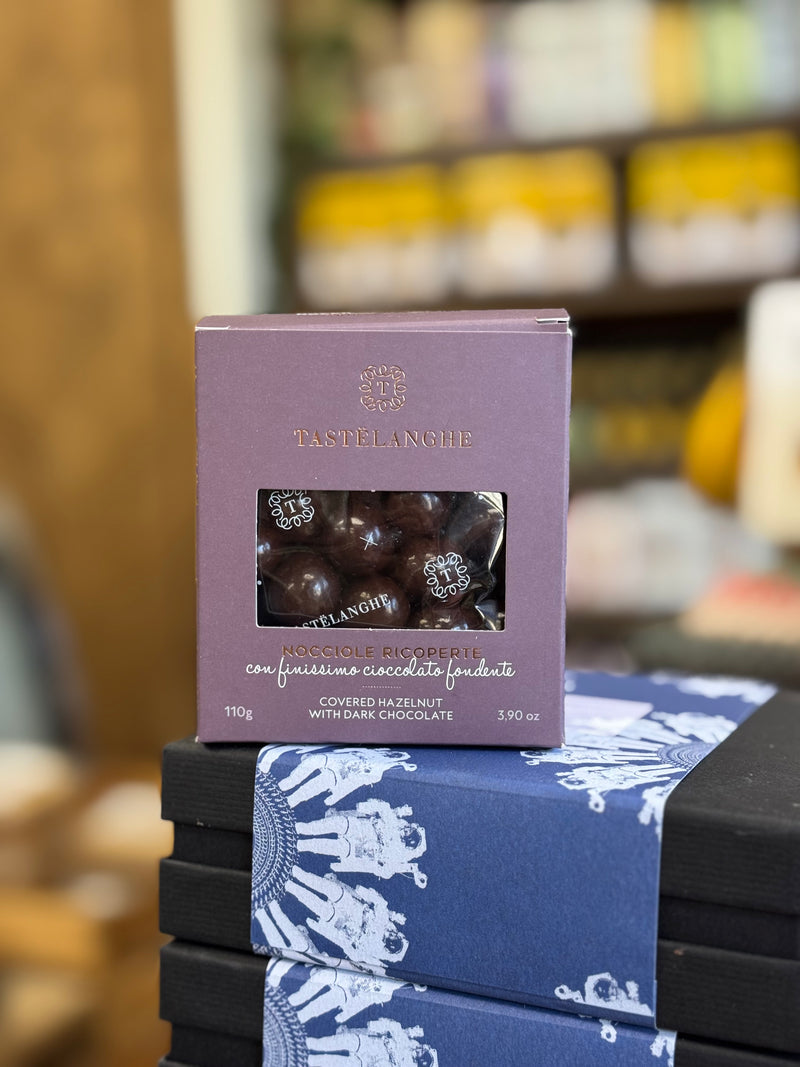 Dark Chocolate Covered IGP Piedmont Hazelnuts 110g – ZelliPasta