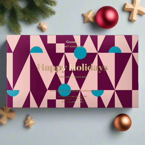 Goodio Happy Holidays Double chocolate bar