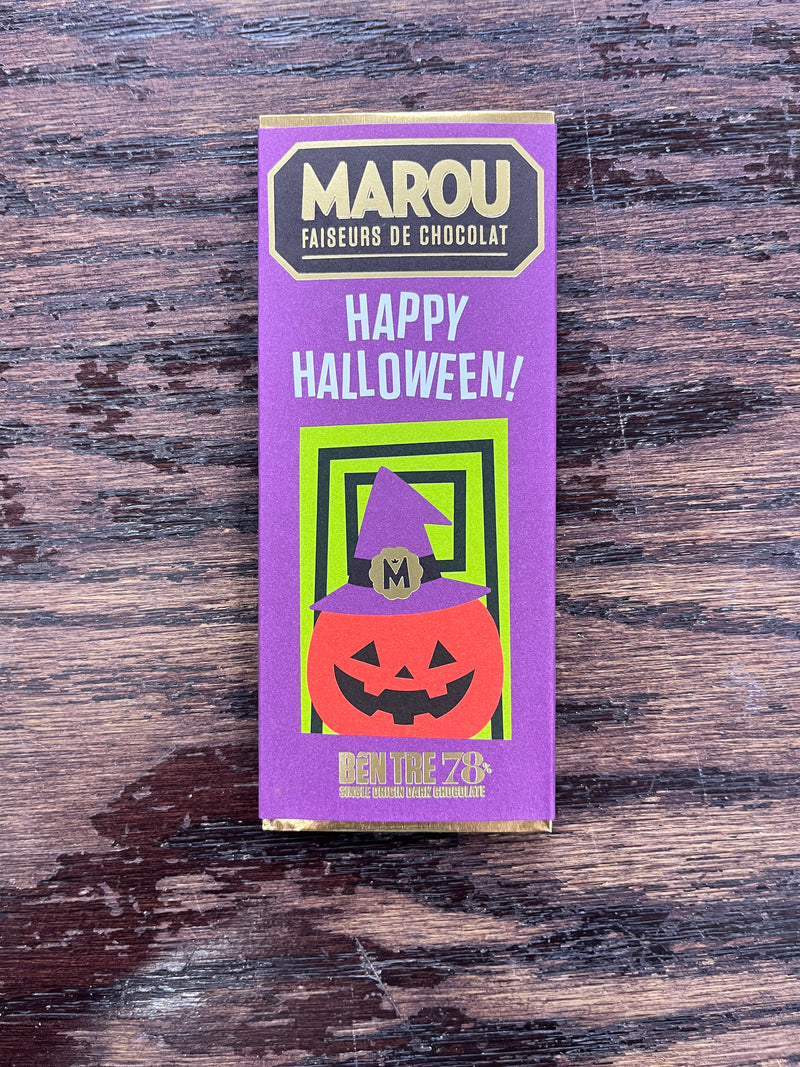 Ben Tre 78% Dark Chocolate Mini (Jack-O'-Lantern), 24g - Marou Chocolate