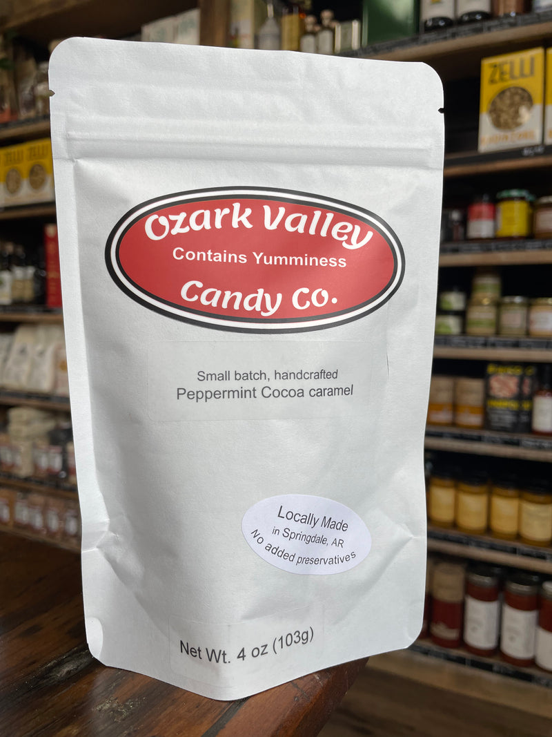 Peppermint Cocoa Caramels by Ozark Valley Candy Co. 4oz