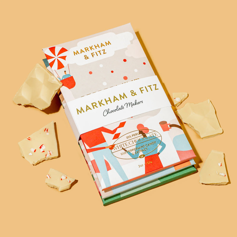 Markham & Fitz Peppermint White Chocolate Bar