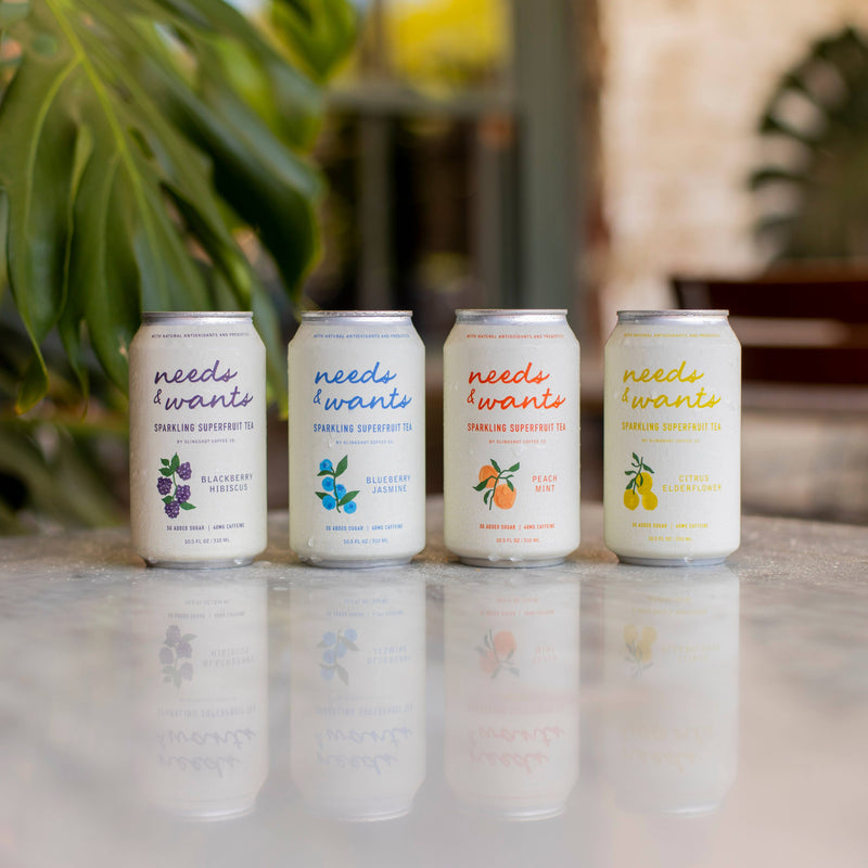 Needs & Wants Sparkling Superfruit Tea - Blackberry Hibiscus