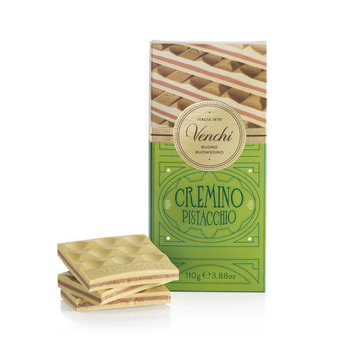 Pistachio Cremino Layered Chocolate Bar - Italian Chocolate