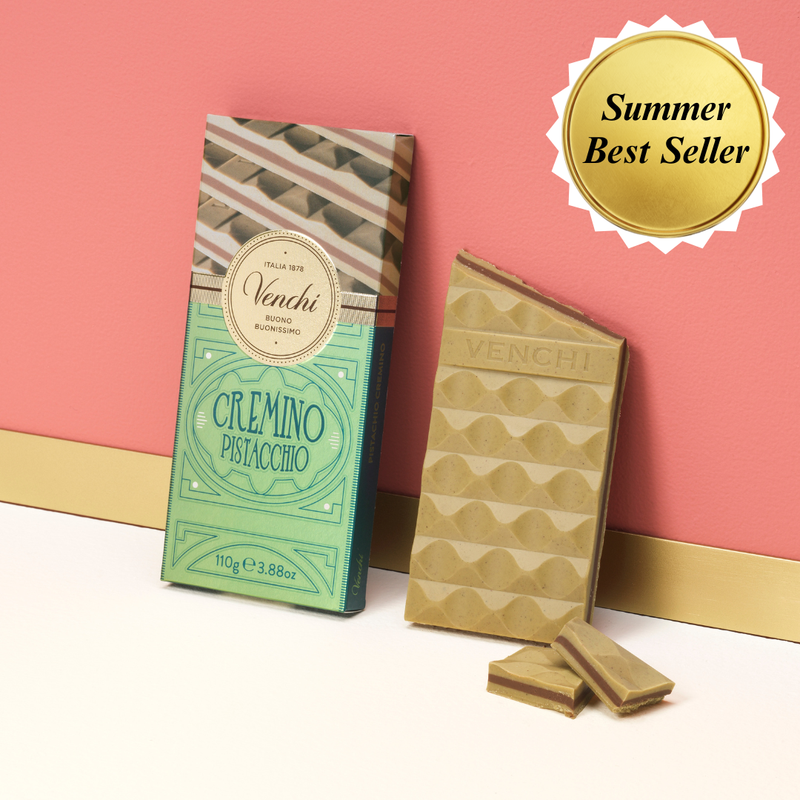 Pistachio Cremino Layered Chocolate Bar - Italian Chocolate